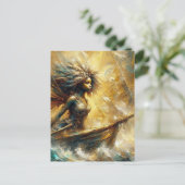 Fairy in einem Boot Postkarte (Stehend Vorderseite)