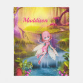 Fairy in einem magischen Wald Fleecedecke (Vorderseite)