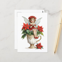 Fairy in einem Weihnachtsteacup Postkarte