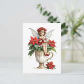 Fairy in einem Weihnachtsteacup Postkarte (Stehend Vorderseite)