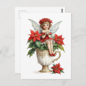 Fairy in einem Weihnachtsteacup Postkarte (Vorne/Hinten)