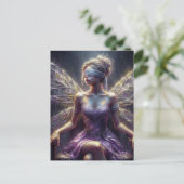 Fairy in einer Augenbinde auf ihrem Thron Postkarte (Stehend Vorderseite)