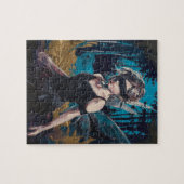 Fairy in einer Augenbinde im Wald Puzzle (Horizontal)