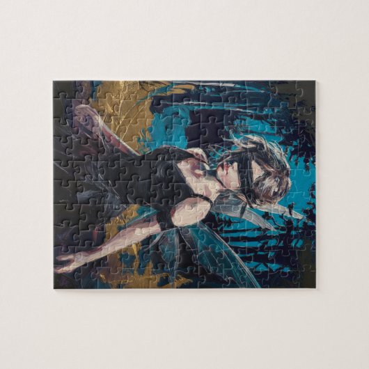 Fairy in einer Augenbinde im Wald Puzzle (Horizontal)
