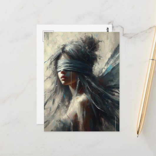 Fairy in einer Blindfalte Postkarte (Vorderseite/Rückseite Beispiel)