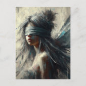 Fairy in einer Blindfalte Postkarte (Vorderseite)