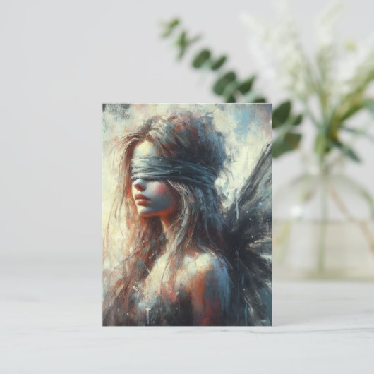 Fairy in einer Blindfalte Postkarte (Stehend Vorderseite)