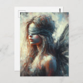 Fairy in einer Blindfalte Postkarte (Vorne/Hinten)