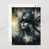 Fairy in einer Blindfalte Postkarte (Vorne/Hinten)