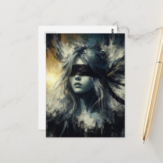 Fairy in einer Blindfalte Postkarte (Vorderseite/Rückseite Beispiel)