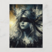 Fairy in einer Blindfalte Postkarte (Vorderseite)