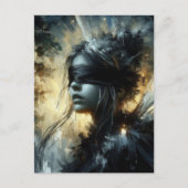 Fairy in einer Blindfalte Postkarte (Vorderseite)