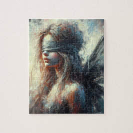 Fairy in einer Blindfalte Puzzle