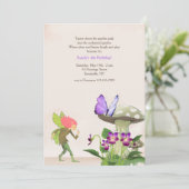 Fairy in Garden Einladung (Stehend Vorderseite)