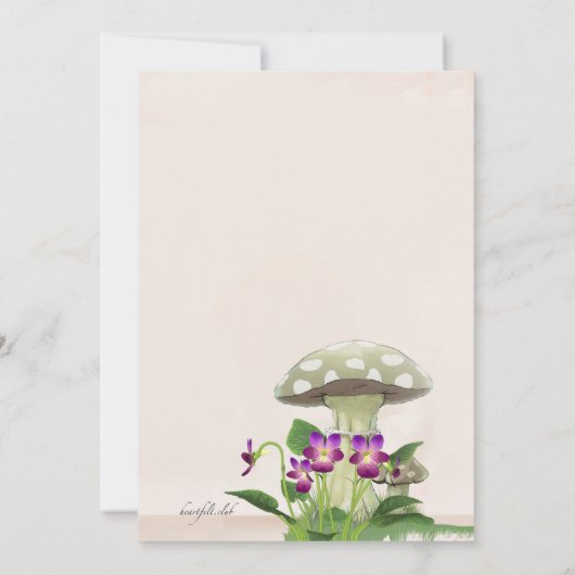 Fairy in Garden Einladung (Rückseite)