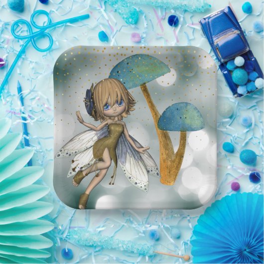 Fairy in Green Pappteller (Party)