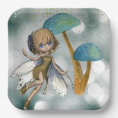Fairy in Green Pappteller (Vorderseite)