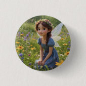 Fairy in Meadow Button (Vorderseite)