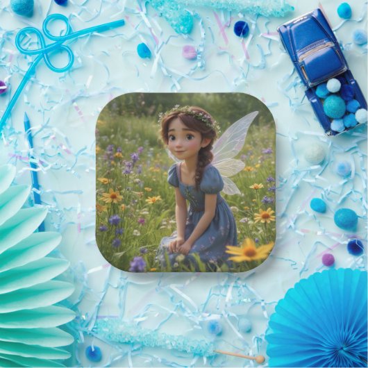 Fairy in Meadow Pappteller (Party)