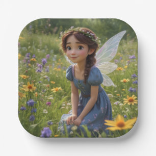 Fairy in Meadow Pappteller