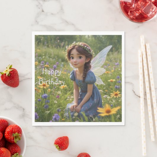 Fairy in Meadow Serviette (Beispiel)