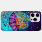 FAIRY IN THE NIGHT Blue Aquamarin Monogram Case-Mate iPhone Hülle (Rückseite (Horizontal))