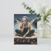 Fairy in Weihnachtslicht ummantelt Postkarte (Stehend Vorderseite)