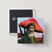 Fairy in Woodland Button (Vorne & Hinten)