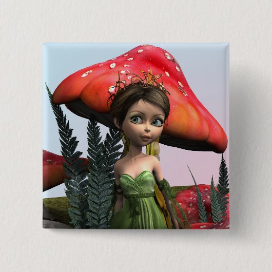 Fairy in Woodland Button (Vorderseite)