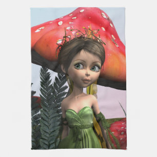 Fairy in Woodland Geschirrtuch
