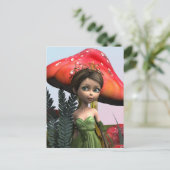 Fairy in Woodland Postkarte (Stehend Vorderseite)
