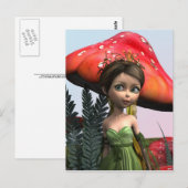 Fairy in Woodland Postkarte (Vorne/Hinten)