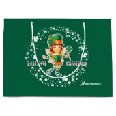 Fairy Irish Girl Custom St. Patrick's Day Große Geschenktüte (Vorderseite)