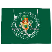 Fairy Irish Girl Custom St. Patrick's Day Große Geschenktüte (Rückseite)