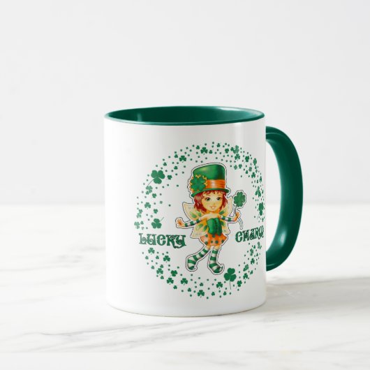 Fairy Irish Girl Individuelle Name St. Patrick's D Tasse (VorderseiteRechts)