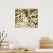 Fairy Jewels Print von Helen Jacobs Poster (Küche)