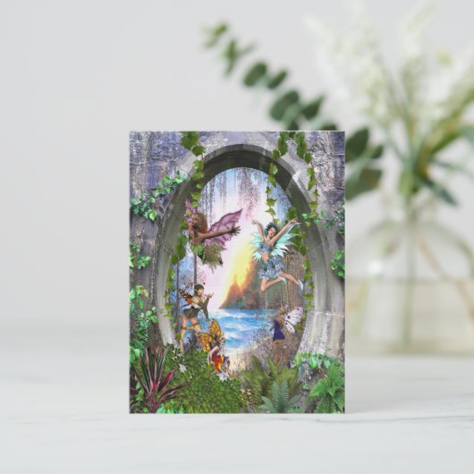 Fairy Kingdom Postkarte (Stehend Vorderseite)