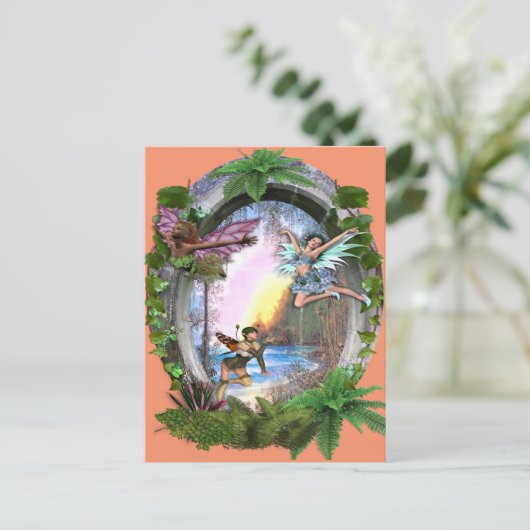 Fairy Kingdom Postkarte (Stehend Vorderseite)