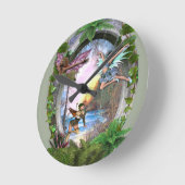Fairy Kingdom Runde Wanduhr (Winkel)