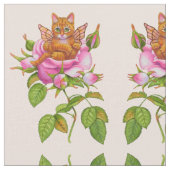 Fairy Kitten Ruhen in Rose Stoff (Nahaufnahme)