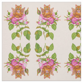 Fairy Kitten Ruhen in Rose Stoff