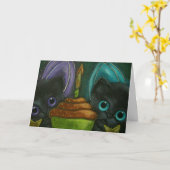 FAIRY KITTENS BIRTHDAY Card Karte (Gelbe Blume)