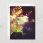 Fairy kommt vom Mond zu einer Prinzessin Postkarte (Vorne/Hinten)