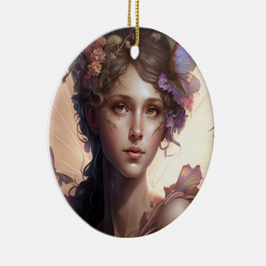 Fairy Lady Fantasy Art Keramik Ornament (Rechts)