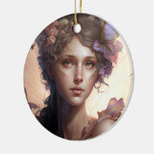 Fairy Lady Fantasy Art Keramik Ornament (Links)