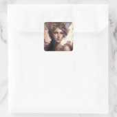 Fairy Lady Fantasy Art Quadratischer Aufkleber (Tasche)