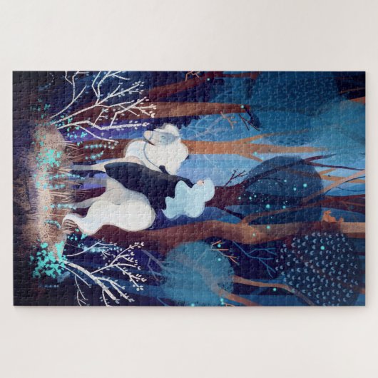 Fairy Lady in einem Schwarzen Kap Puzzle (Horizontal)