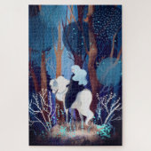 Fairy Lady in einem Schwarzen Kap Puzzle (Vertikal)