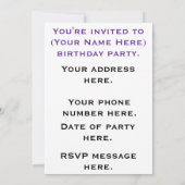 Fairy Land Burg Einladung (Rückseite)