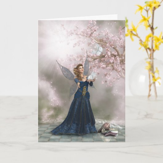 Fairy Land Card Karte (Gelbe Blume)